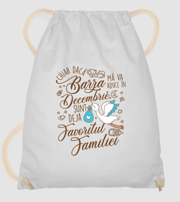 Favoritul familiei DECEMBRIE model alb pe tricou