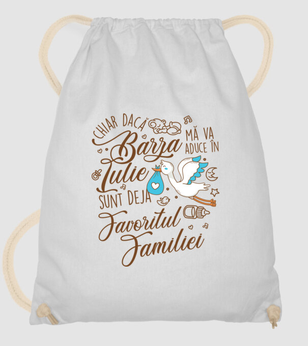 Favoritul familiei IULIE model alb pe tricou