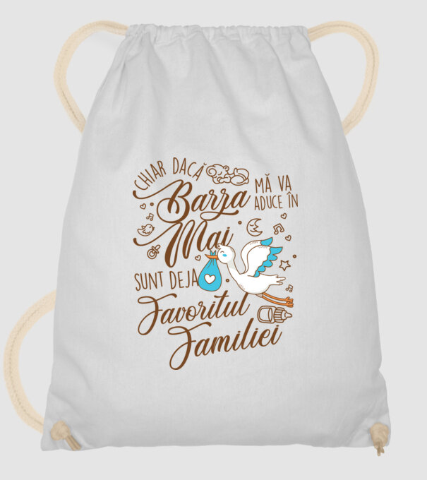 Favoritul familiei MAI model alb pe tricou