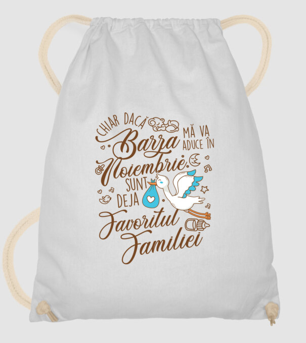 Favoritul familiei NOIEMBRIE model alb pe tricou