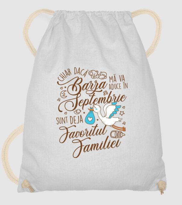 Favoritul familiei SEPTEMBRIE model alb pe tricou