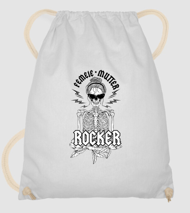 femeie - mutter - rocker model alb pe tricou