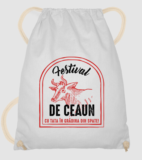 Festival de ceaun - cu tata în grădina din spate! model alb pe tricou