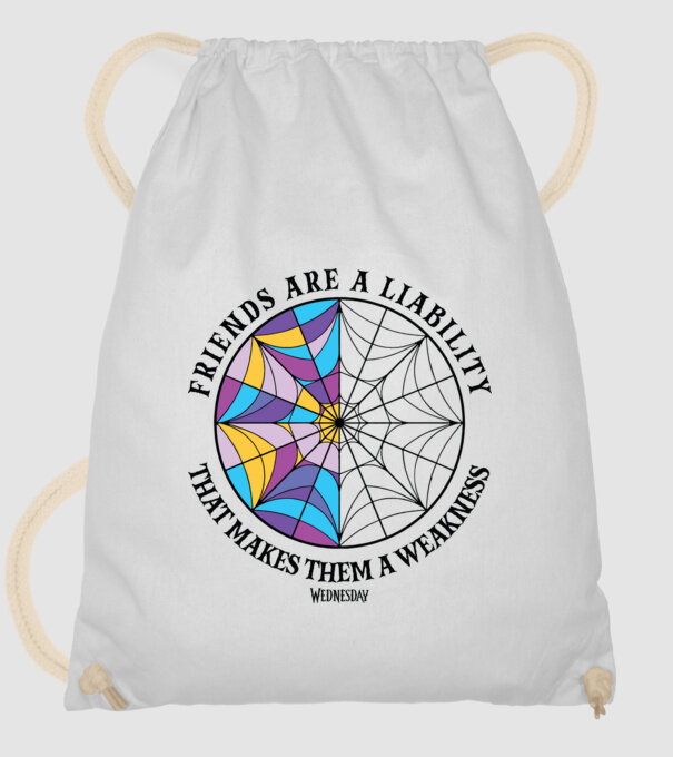 Friends are liability model alb pe tricou