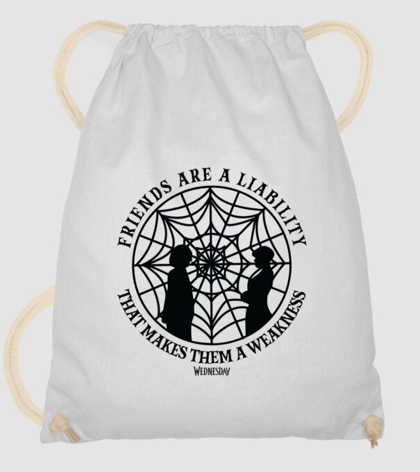 Friends are liability model alb pe tricou