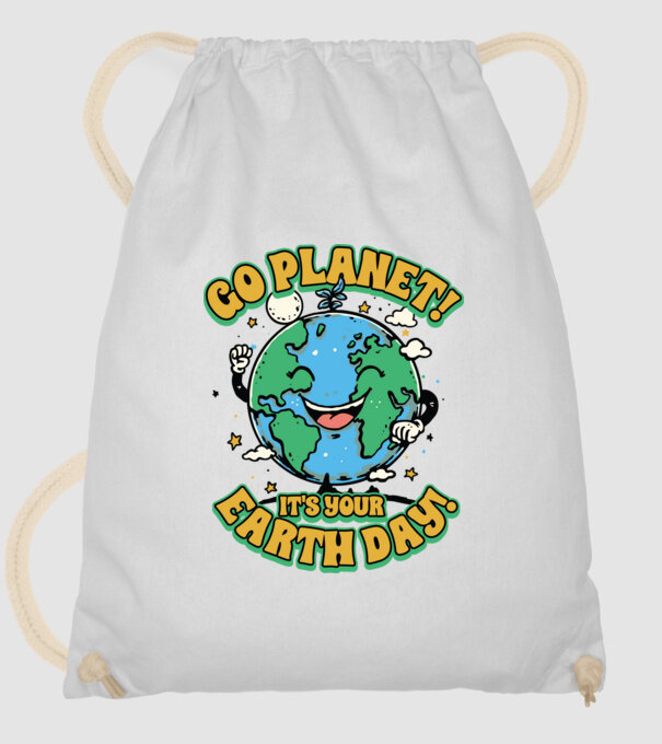 Go planet model alb pe tricou