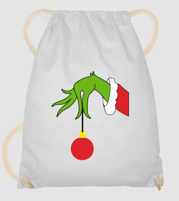 Grinch hand model alb pe tricou