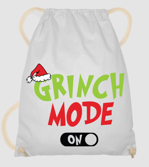 Grinch Mode model alb pe tricou