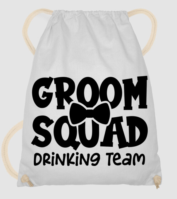 Groom Squad model alb pe tricou