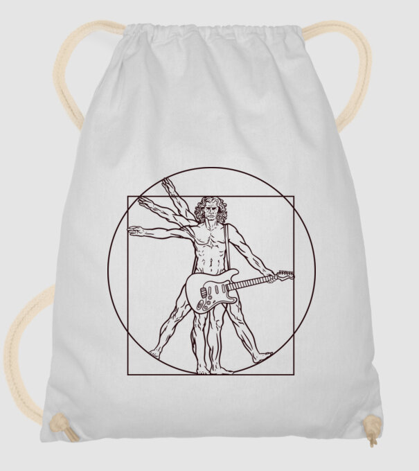 Guitar player model alb pe tricou