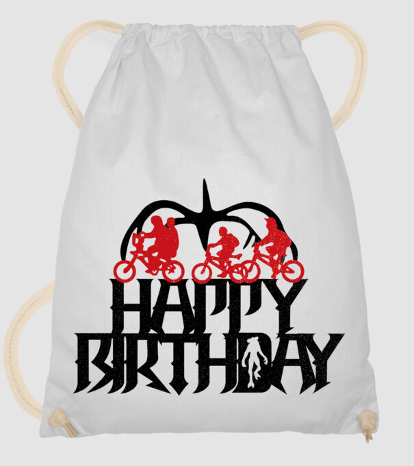 happy birthday stranger things model alb pe tricou