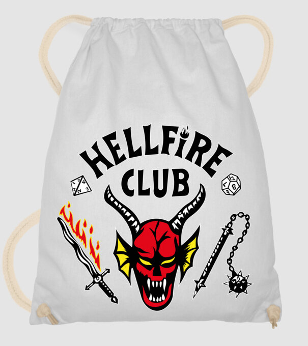 HELLFIRE CLUB model alb pe tricou