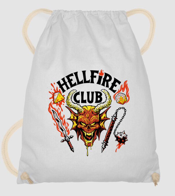 Hellfire ok model alb pe tricou