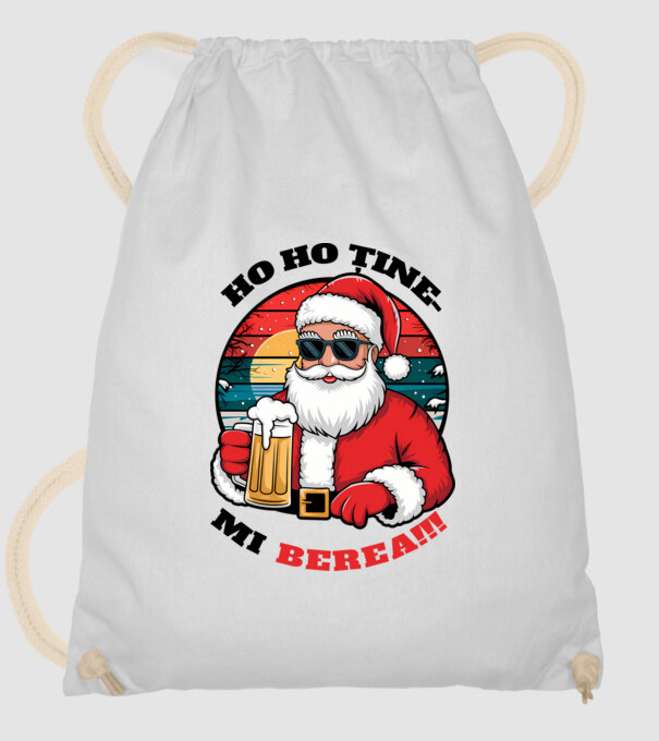 Ho ho ține mi berea! alb model alb pe tricou