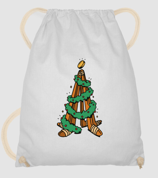 Hockey tree model alb pe tricou