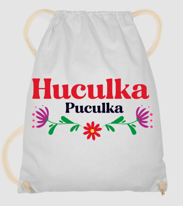 Huculka Puculka model alb pe tricou