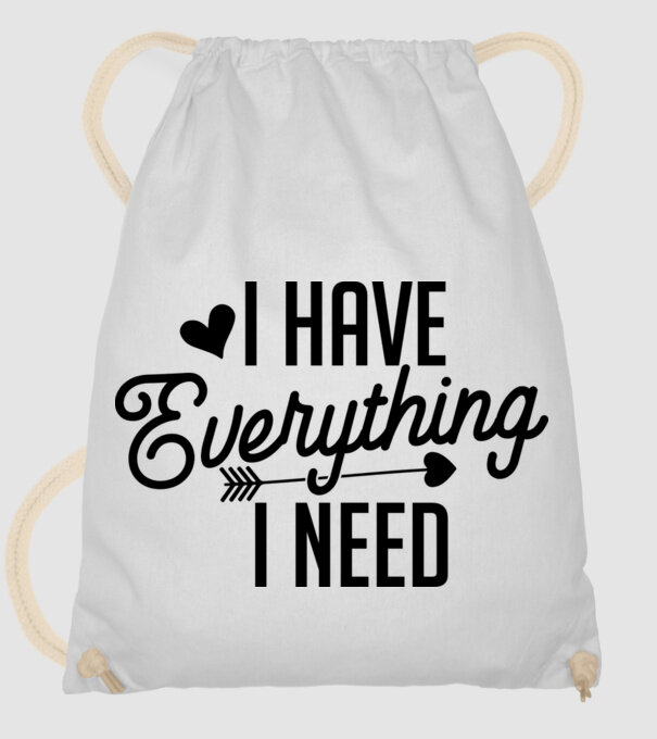 I have everything model alb pe tricou