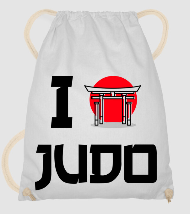 I love Judo model alb pe tricou