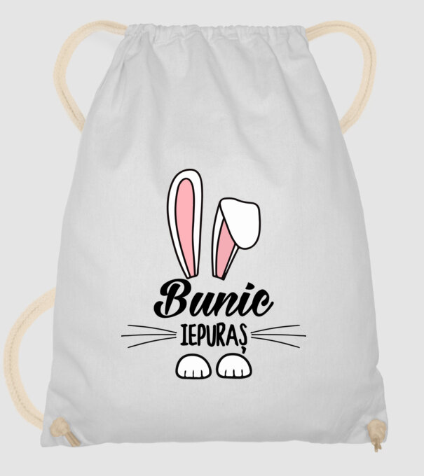 iepuraș bunic model alb pe tricou