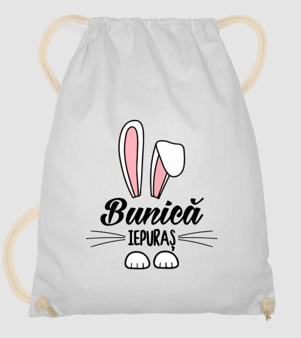 iepuraș bunică model alb pe tricou