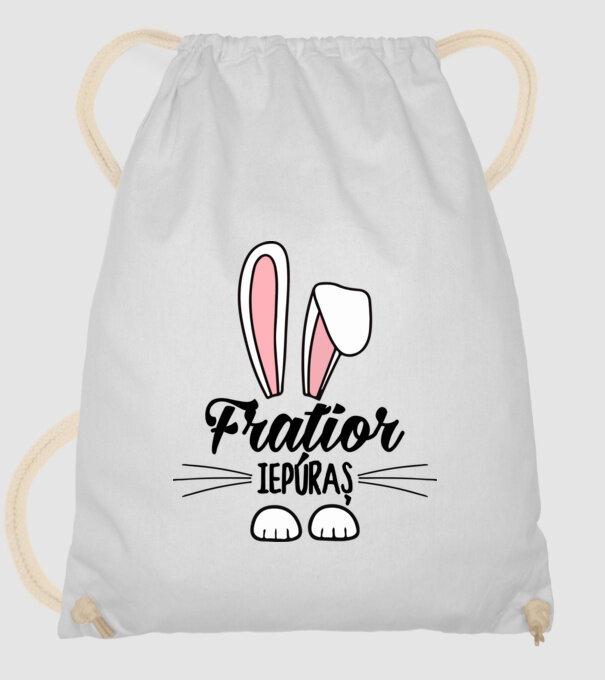 iepuraș frățior model alb pe tricou