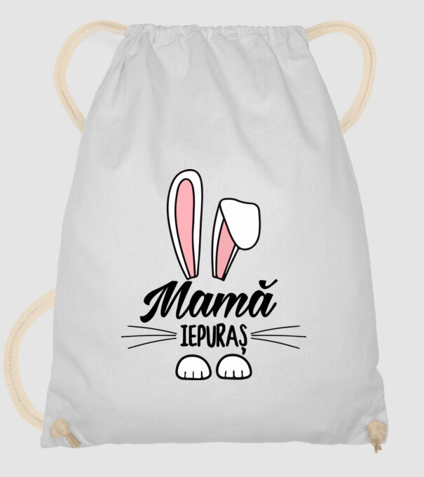 iepuraș mamă model alb pe tricou