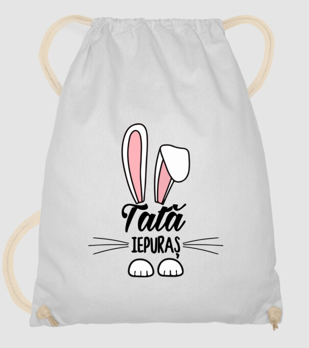 iepuraș tată model alb pe tricou