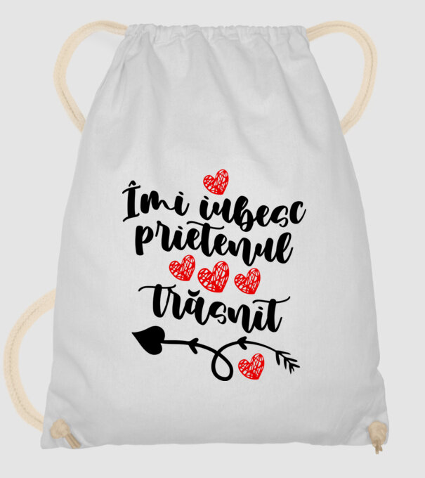 Îmi iubesc prietenul trăsnit model alb pe tricou