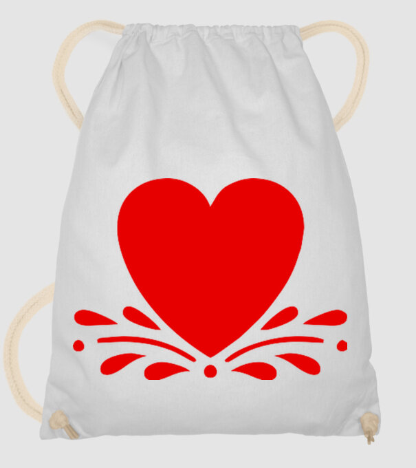 inimă Valentine model alb pe tricou