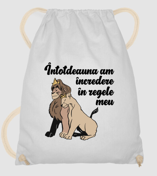Întotdeauna am încredere în regele meu model alb pe tricou