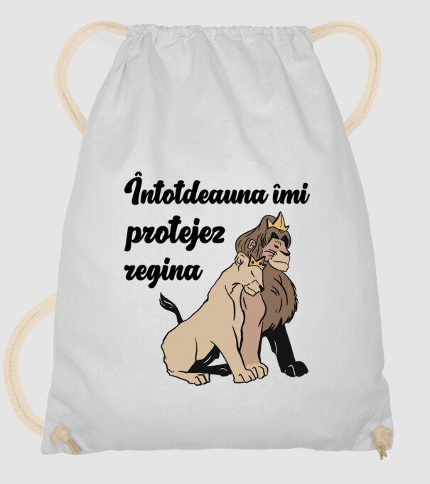 Întotdeauna îmi protejez regina model alb pe tricou