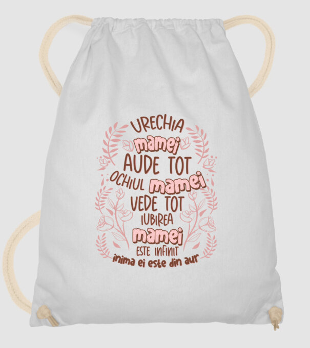 Iubirea mamei este infinit model alb pe tricou