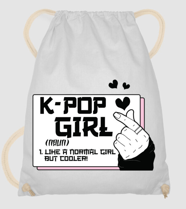 K-POP FANGIRL model alb pe tricou