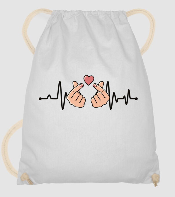 Kpop heartbeaT model alb pe tricou