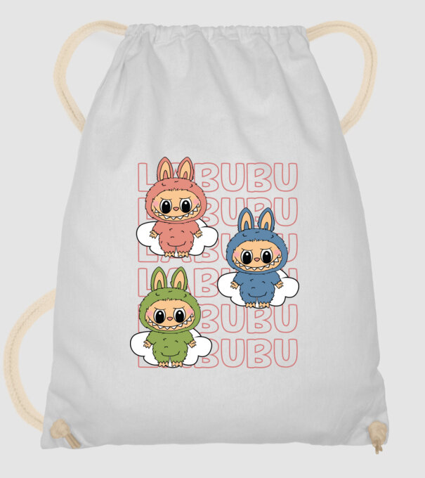 LABUBU model alb pe tricou