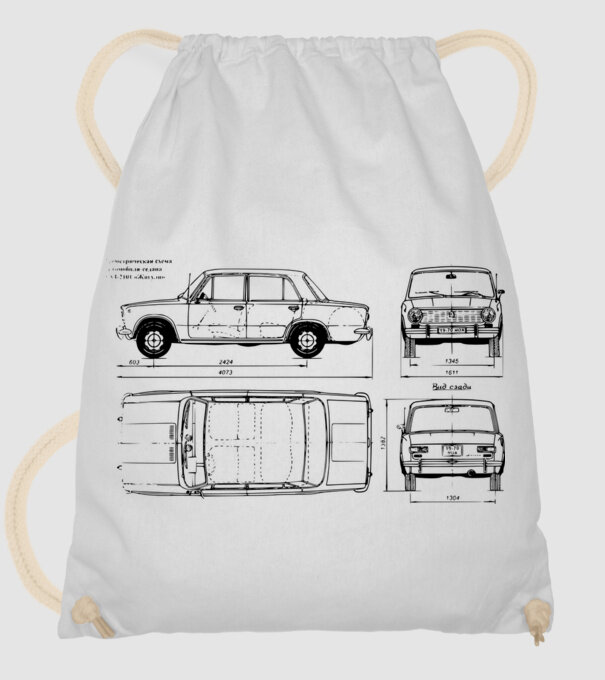 Lada model alb pe tricou