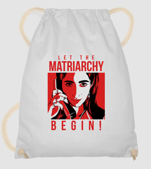 let the matriarchy begin model alb pe tricou