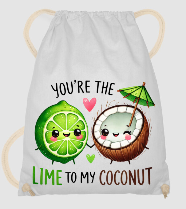 Lime to my Coconut model alb pe tricou