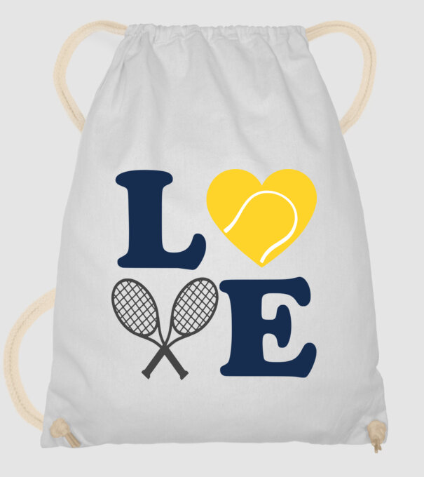 LOVE Tennis model alb pe tricou