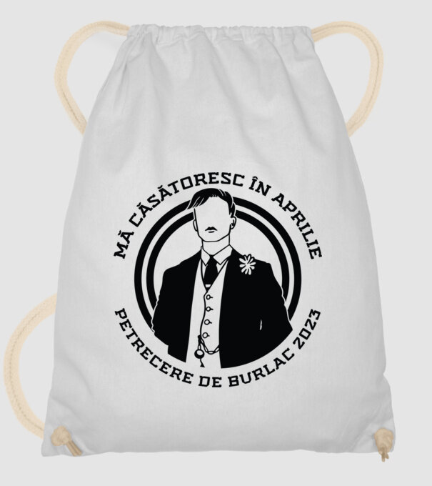 mă căsătoresc în aprilie - petrecere de burlac model alb pe tricou