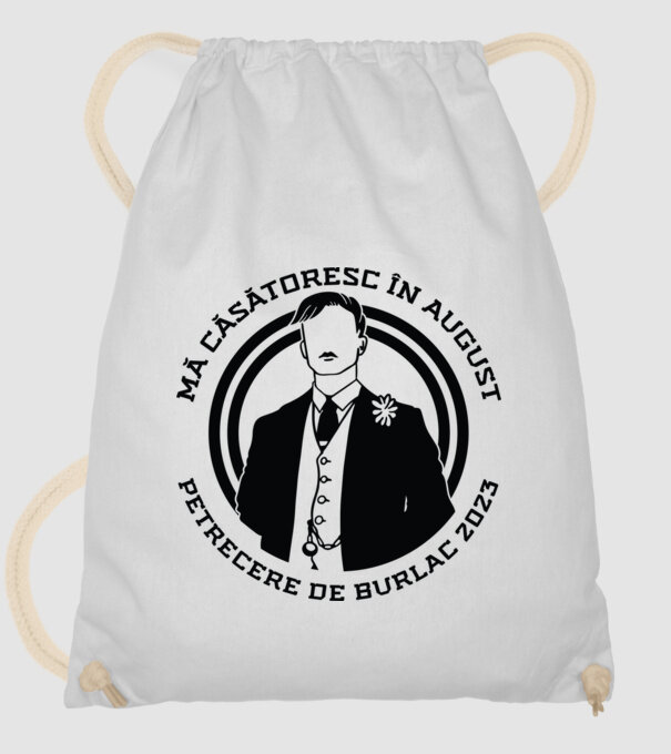 mă căsătoresc în august - petrecere de burlac model alb pe tricou