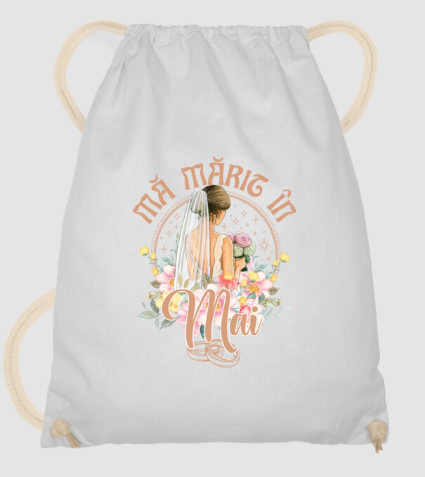 mă mărit - în mai model alb pe tricou