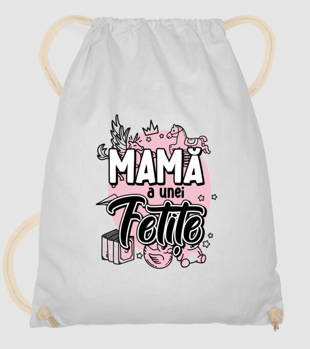 Mamă a unei fetițe model alb pe tricou
