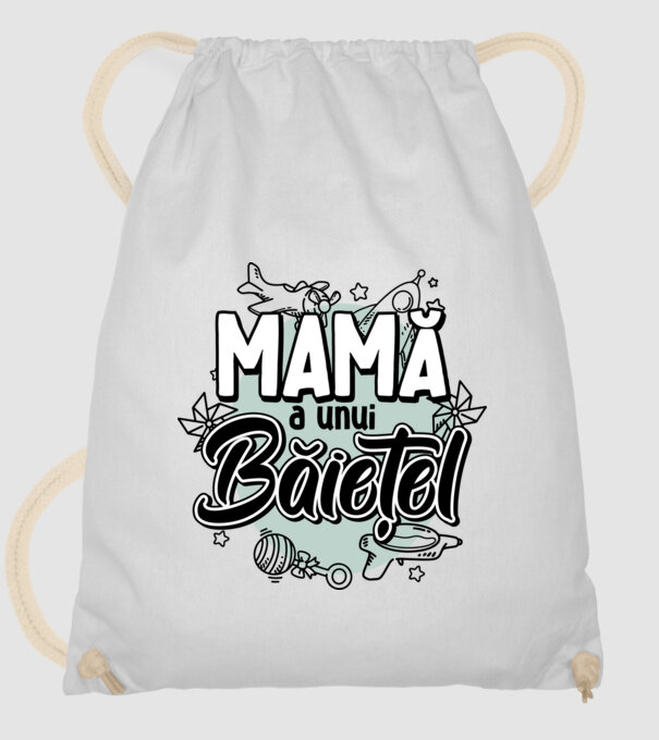 Mamă a unui băiețel model alb pe tricou