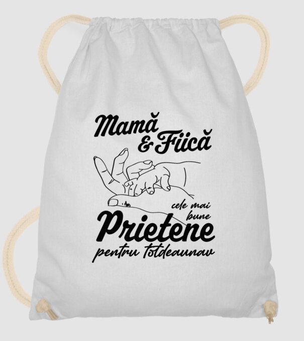 Mamă & fiică - cele mai bune prietene pentru totdeauna model alb pe tricou