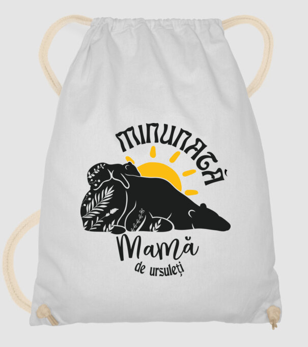 Minunată mamă de ursuleți model alb pe tricou