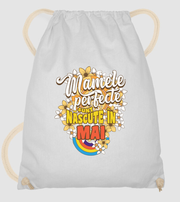 Mamele perfecte sunt născute în mai. model alb pe tricou