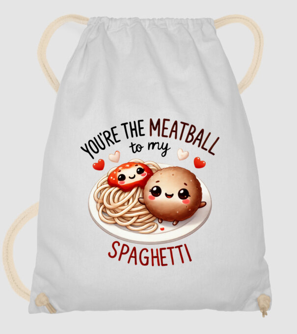 Meatball to my Spaghetti model alb pe tricou