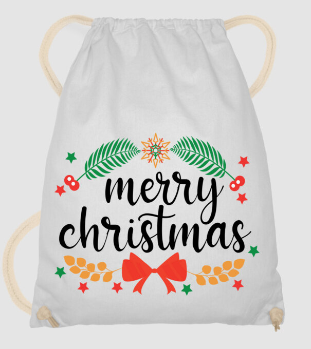 Merry christmas model alb pe tricou