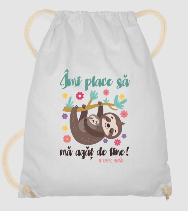 Îmi place că te agăți de mine! model alb pe tricou
